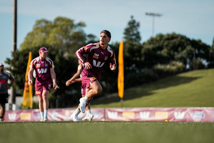 Reece Walsh in Maroons camp preparing for Game Two.