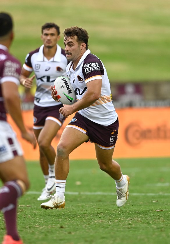 Rory Ferguson represents the Brisbane Broncos in the Pre-Season Challenge Week 2 win against Manly.