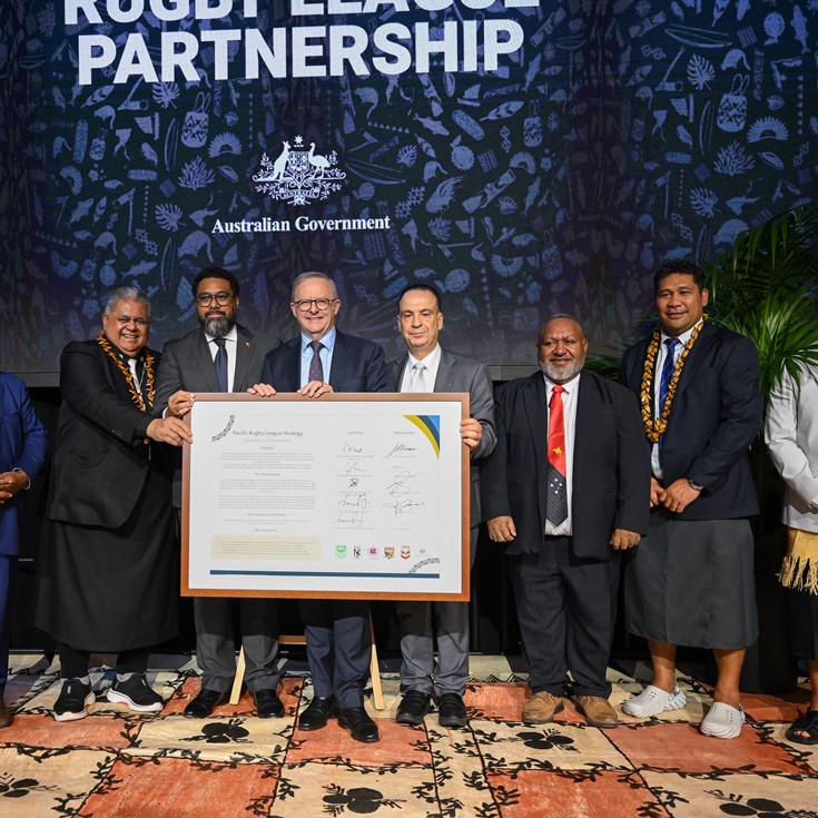 Prime Ministers sign landmark Pacific Rugby League Partnership