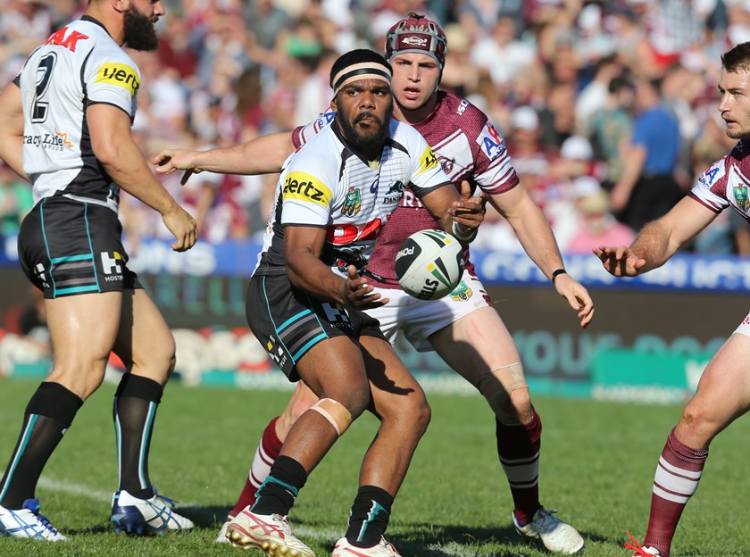 Kierran Moseley in action for the Panthers. Photo: NRL Images