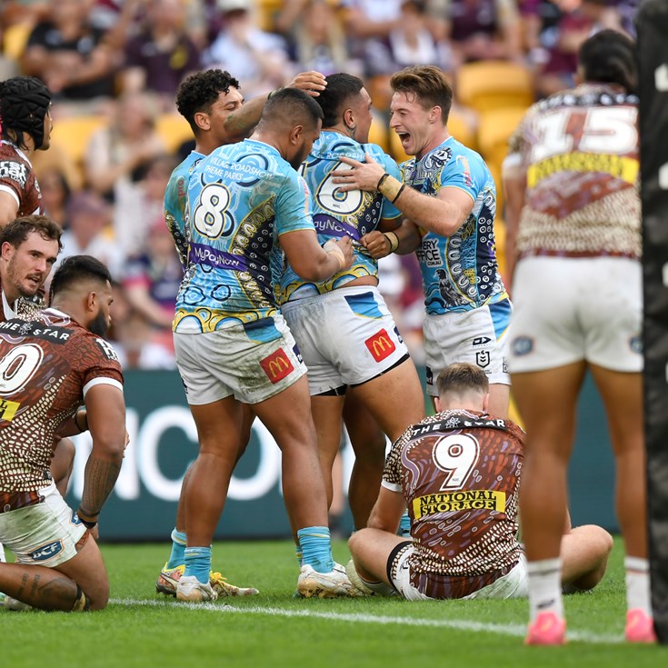 Undermanned Titans upset Broncos in derby dazzler