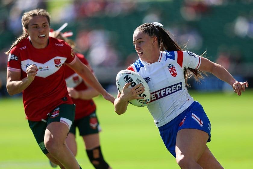 Fran Goldthorp in action against Wales.