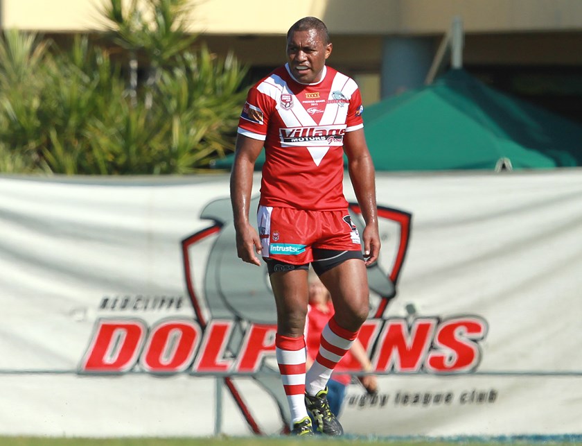 Petero Civoniceva playing in Queensland's Cup competition for the Redcliffe Dolphins in 2013. 