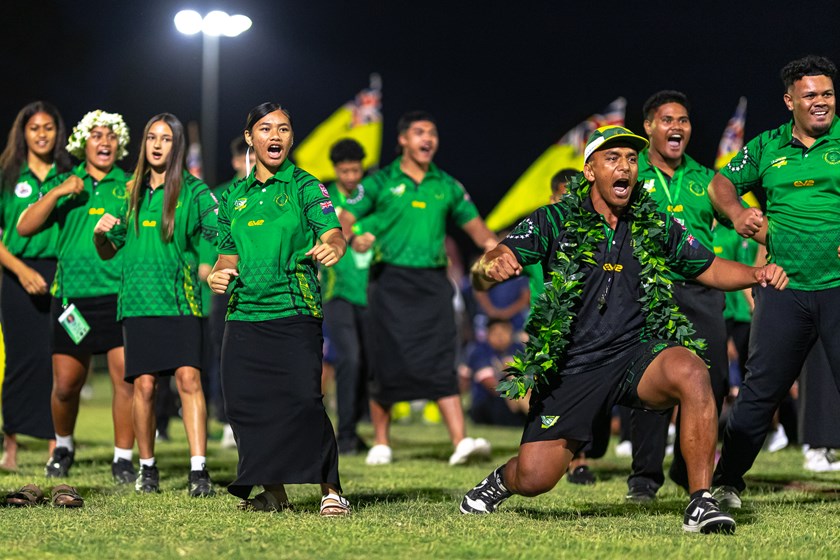 Cook Islands perform at the 2024 Opening Ceremony.