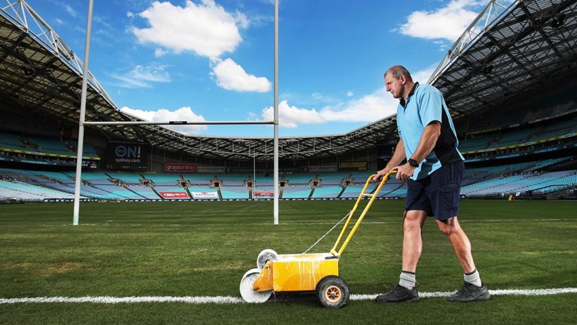 Graeme Logan has been curating rugby league stadiums for 40 years.