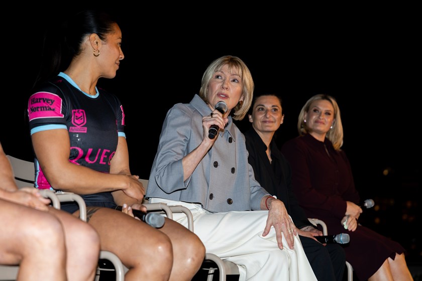 Katie Page speaks as part of a Women in League panel.