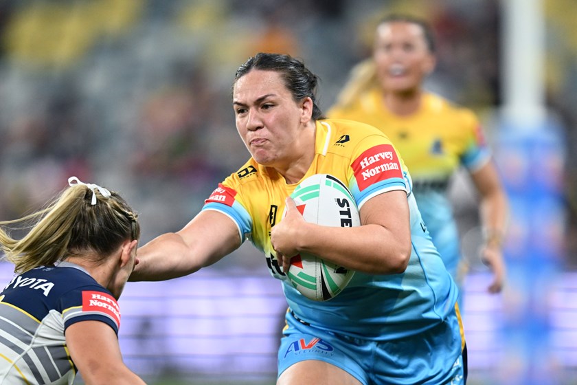 Evania Isa'ako with a powerful carry.