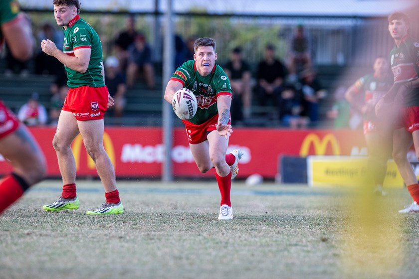 Josh Rogers in action for Wynnum Manly Seagulls.