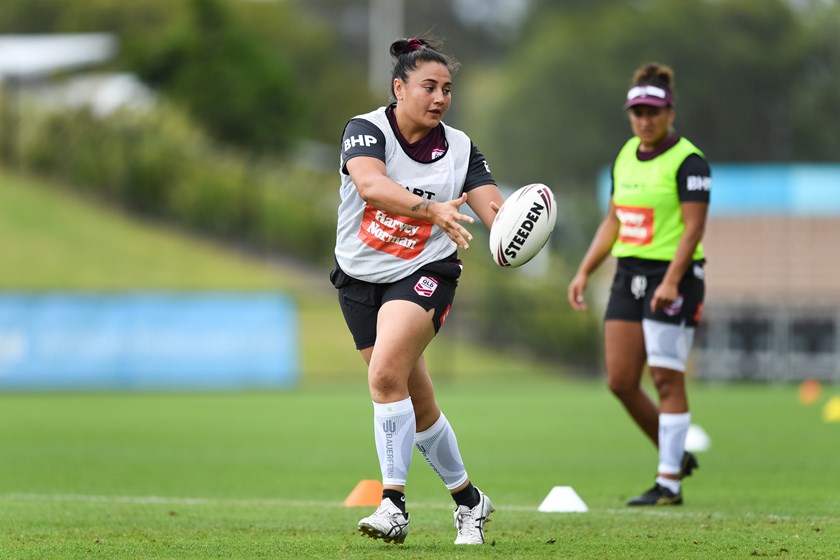 Annette Brander when she was part of the Queensland Maroons camp in 2020.