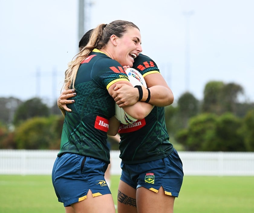 Jess Sergis at Jillaroos training.