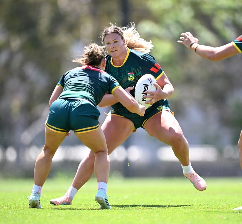 Ellie Johnston in action during Jillaroos training.