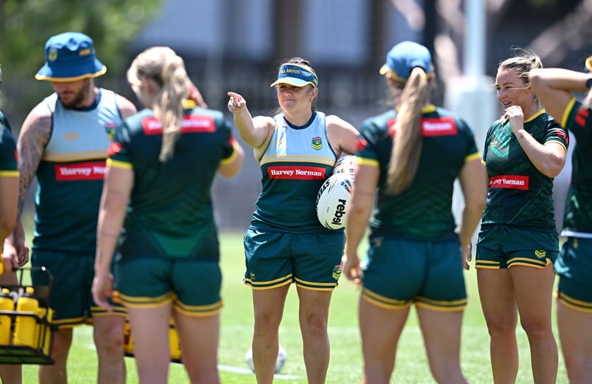 Jillaroos assistant coach Melissa Spero at training.