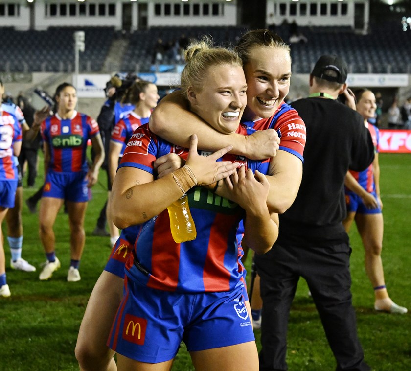Newcastle halves pairing Kirra Dibb and Georgia Roche.