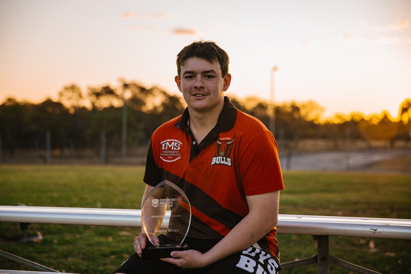 Douglas Brown, NRL’s Young Person of the Year Award. Dysart, QLD