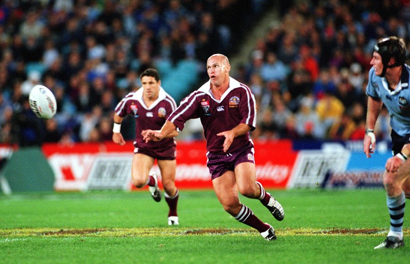 Allan Langer playing for Queensland in 2002.