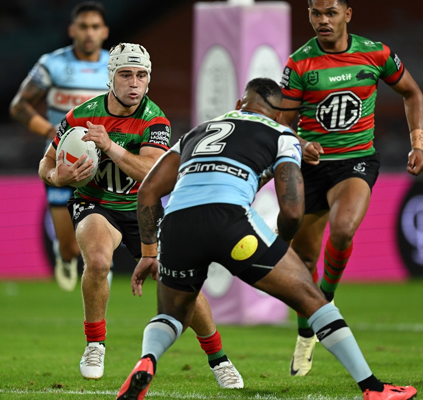 Jye Gray in his debut for the Rabbitohs.