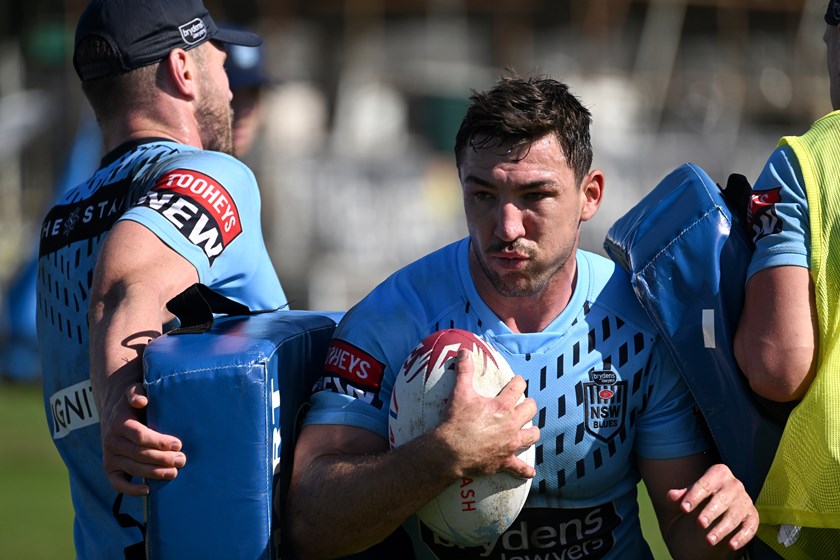 Reece Robson in Blues camp in 2022. 