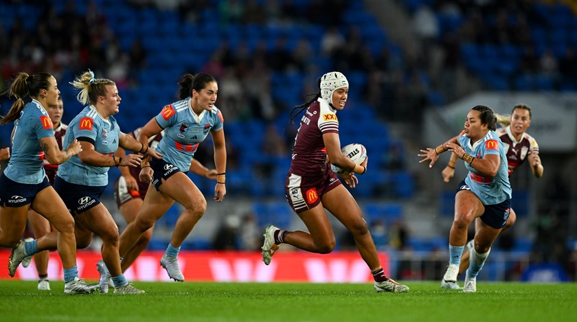 Series rookie Chantay Kiria-Ratu didn't look out of place in an Origin jersey.