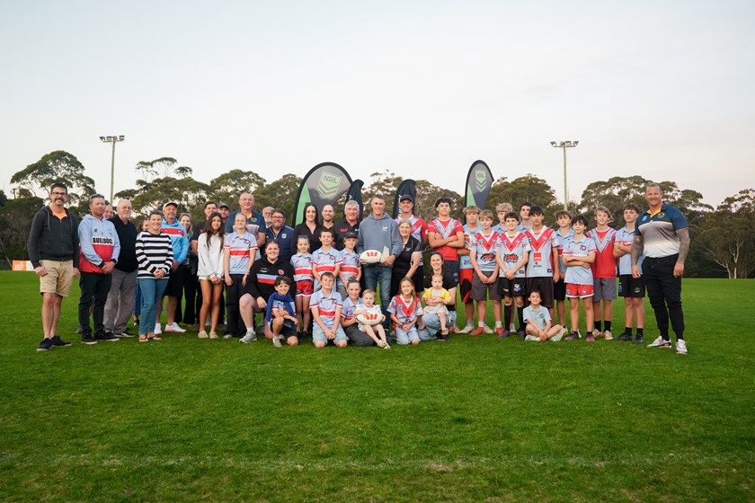 NRL Volunteer of the Year	 winner Kevin Whitford with supporters.