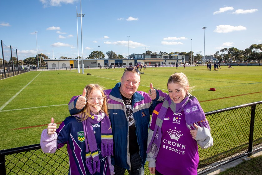 Melbourne Storm fans at the opening of their new facility.