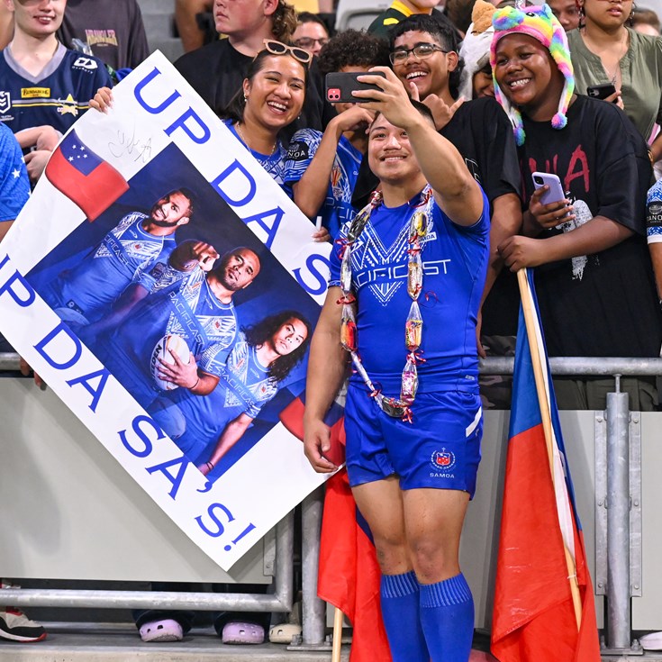 Big game players: Samoa celebrate 'small men' standing tall on debut