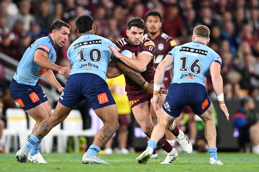 Trent Loiero with the ball in the opening game of the 2025 series.