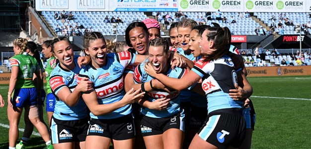 Sharks all smiles in recording historic first NRLW win