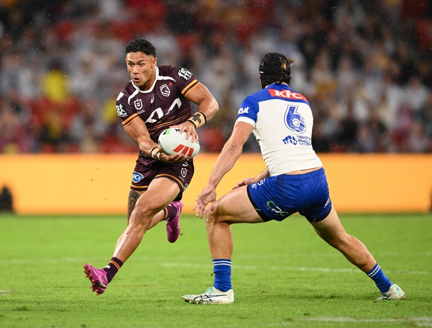 Hayze Perham in his first game starting for the Broncos.