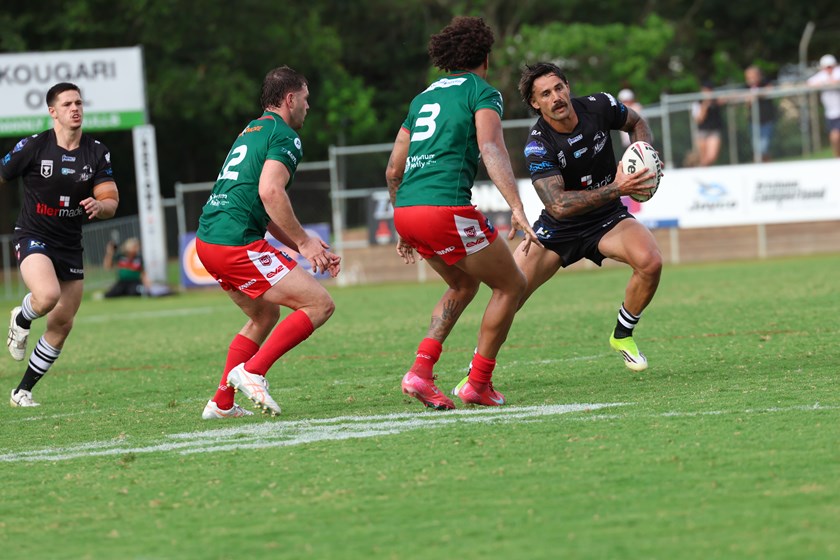 Jesse Arthars playing for Souths Logan Magpies earlier this year.