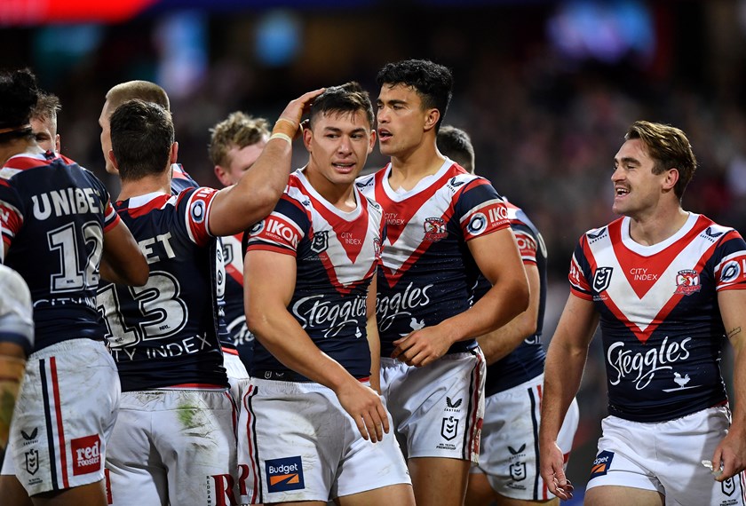 Roosters utility Joey Manu has scored nine tries for the Roosters in 17 games.