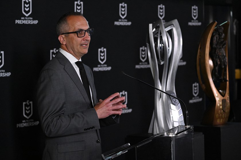 Andrew Abdo at the NRL Draw Launch on Monday.
