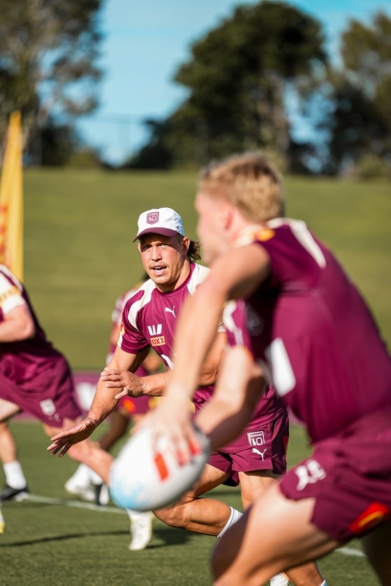 Reuben Cotter at Maroons training.