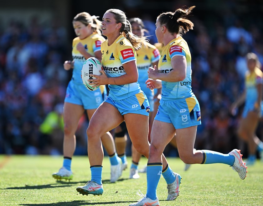 Indie Bostock has been in good form for the Titans since making her club debut in Round 2.
