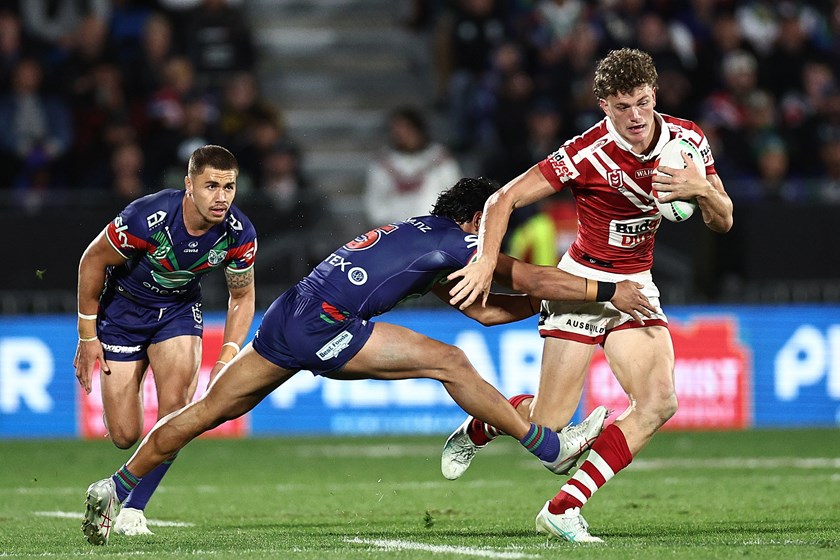 Dolphins centre Jack Bostock in action in the win against the Warriors.