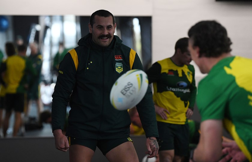 Campbell-Gillard during Thursday's Kangaroos training session in Waverly.