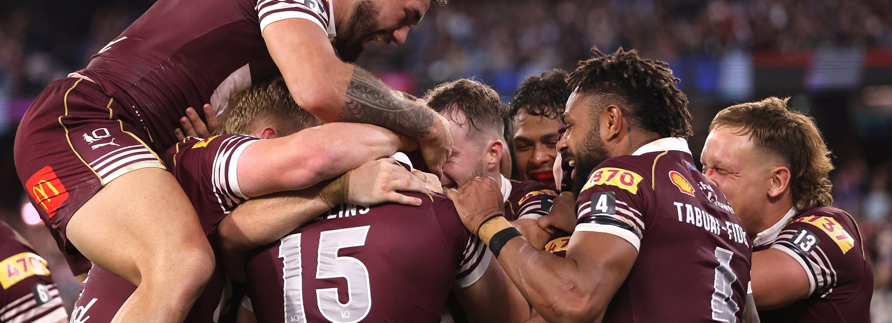As it happened: Maroons storm home to level series before record crowd