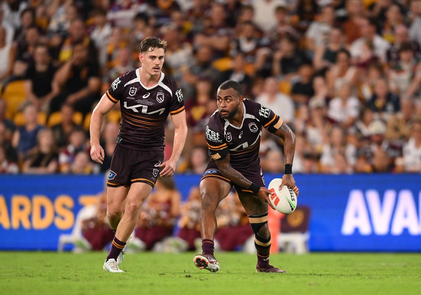 Ezra Mam and Tom Duffy first paired up in the halves in Duffy's Broncos debut in Round 6.