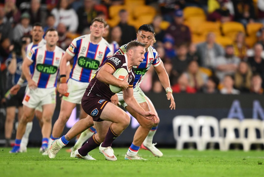 Billy Walters in action during his second NRL game back from an ACL injury against the Knights in Round 22. 