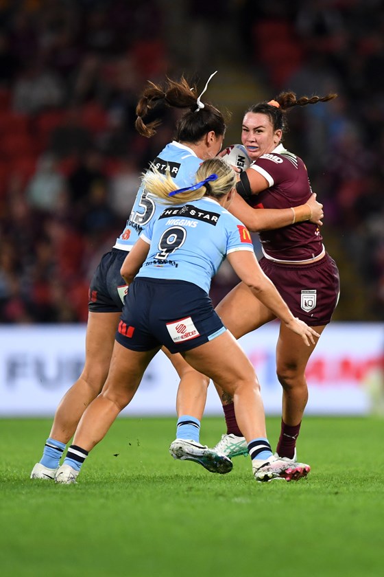 Jess Elliston comes up against Olivia Kernick and Olivia Higgins in Game II.