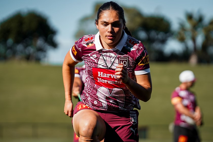 Ivana Lolesio in Game Two training. 