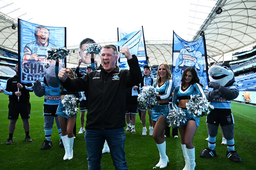 Paul Gallen is encouraging Sharks fans to ride the G-Train and turn Allianz Stadium black, white and blue.