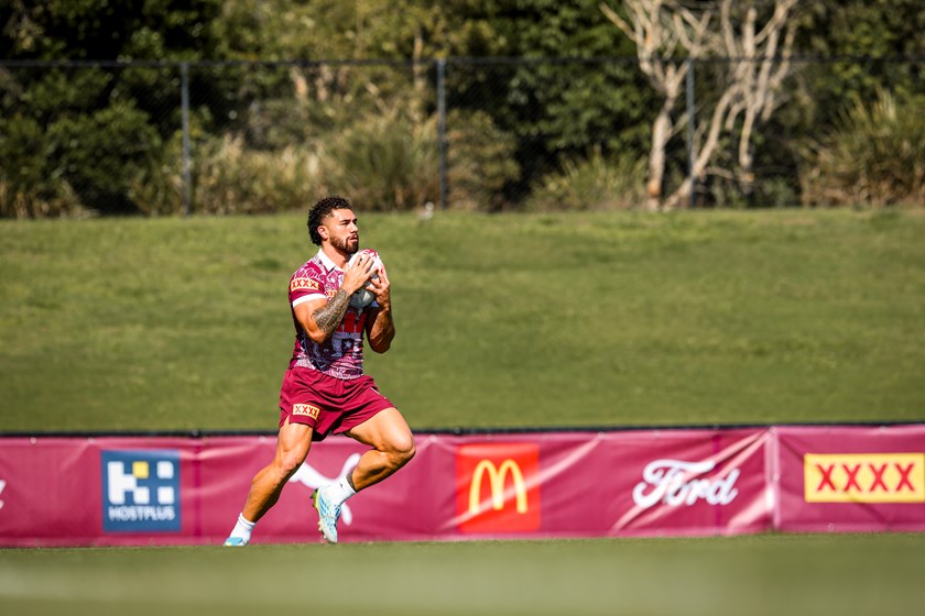 Jojo Fifita at Maroons training.