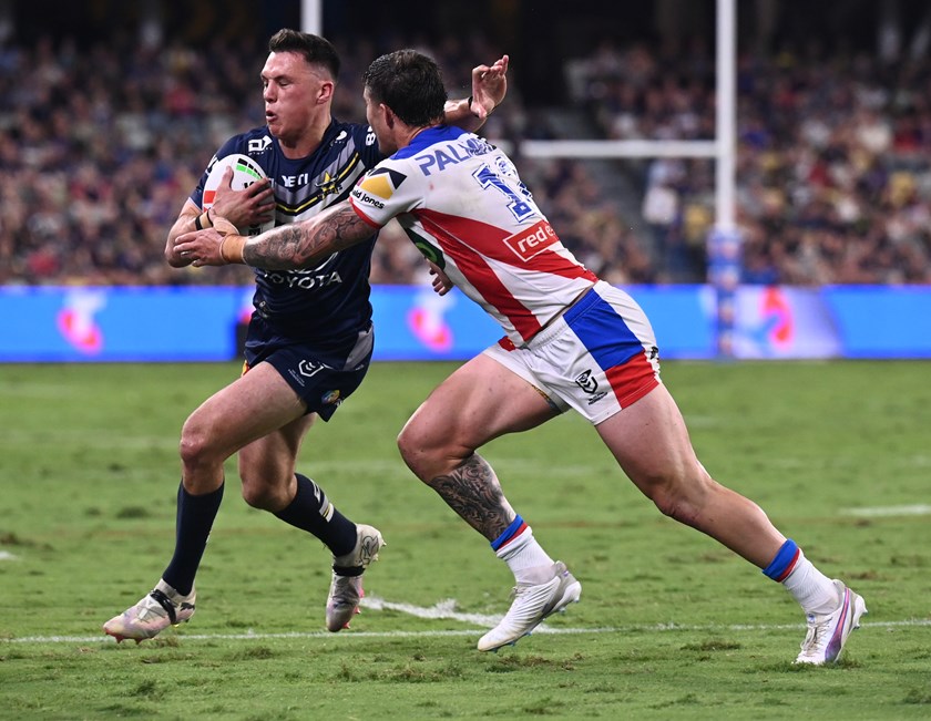 Scott Drinkwater plays in North Queensland's quarter final win over the Knights in 2024.