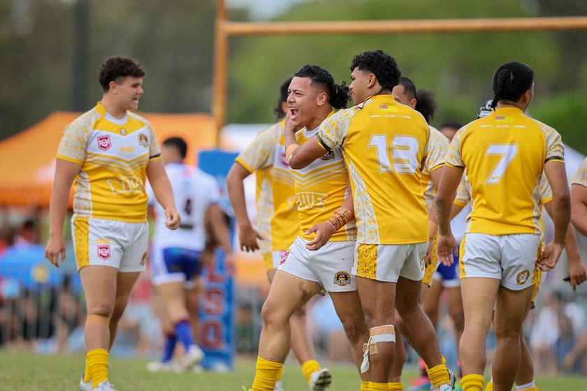 Young Niue players celebrate.
