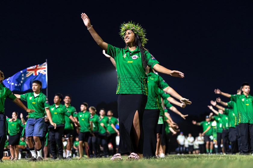 Cook Islands perform at the QPICC 2024 Opening Ceremony.