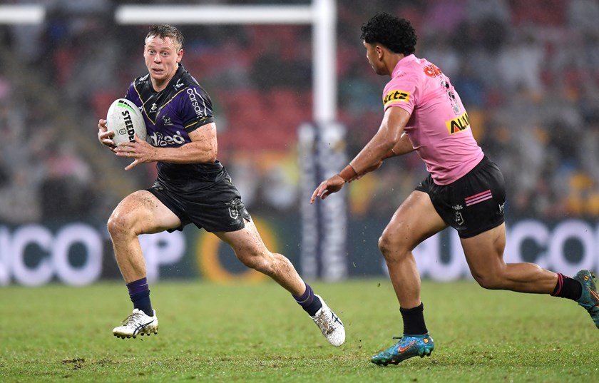 Tyran Wishart in action for the Melbourne Storm. 