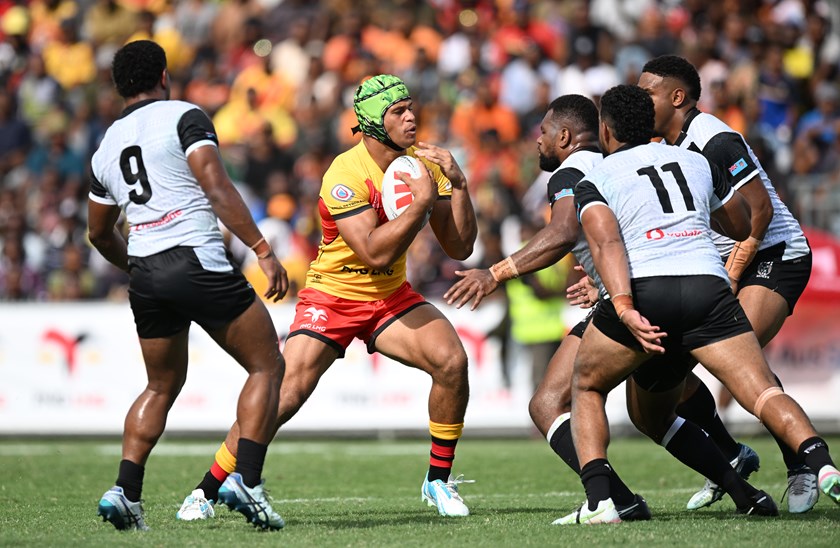 Cooper Bai representing the PNG Kumuls during the Pacific Championships.