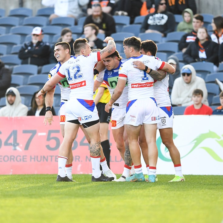 Knights survive second half scare to beat Wests Tigers