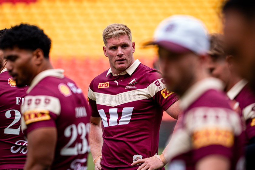 Thomas Fleger at Maroons captain's run before the decider.