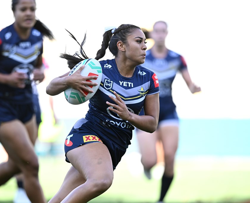 Jasmine Peters in action for the Cowboys.